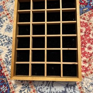 Trollbeads Wooden Jewelry Organizer with Black Compartments